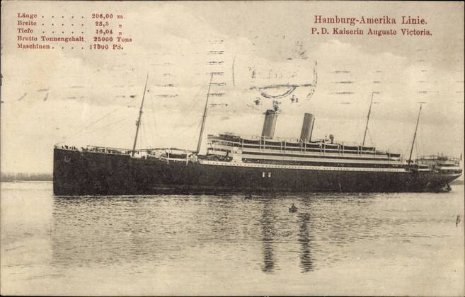 P.S. Kaiserin Auguste Victoria, Dampfschiff der HAPAG