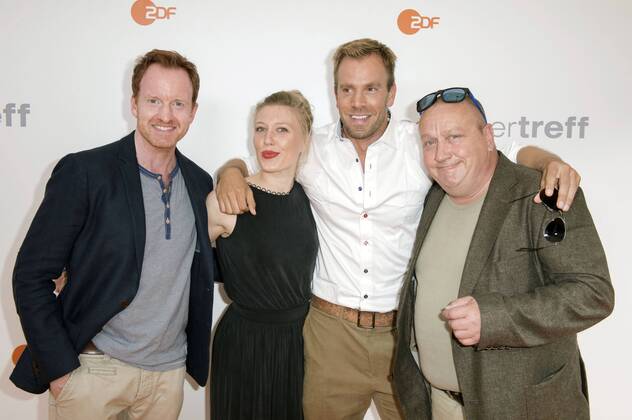 Mathias Junge, Isabel Berghout, Dominic Boeer und Udo Kroschwald beim ZDF-Sommertreff 2015 Hamburger Bahnhof. Berlin, 06.07.2015 Foto:xFredericx xFuturexImage