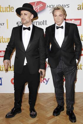 Boy George und Marilyn bei der Ankunft zu den Attitude Magazine Awards am 14.10.2015 in London Attitude Magazine Awards 2015 in London 