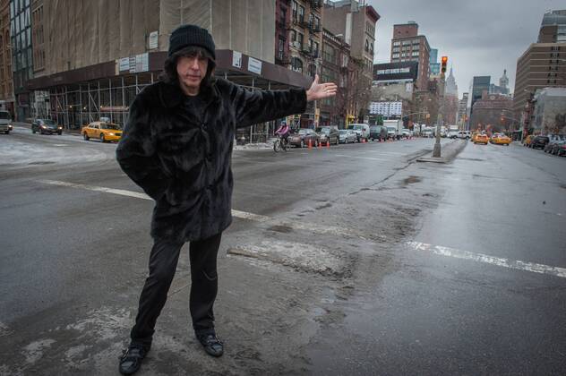 Feb. 9, 2015 - Manhattan, New York, U.S. - MARKY RAMONE, drummer of the band The Ramones and author of the book Punk Rock Blitzkrieg, My Life As A Ramone , photographed on the Bowery, Mon. Feb. 9, 2015. - ZUMAb09