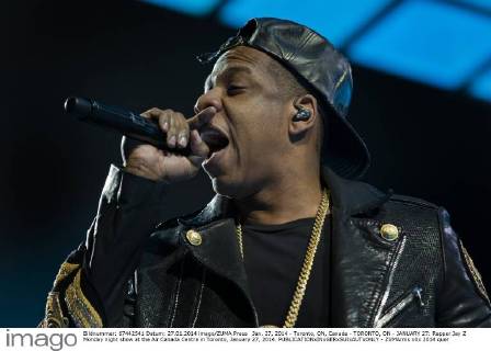 Jan. 27, 2014 - Toronto, ON, Canada - TORONTO, ON - JANUARY 27: Rapper Jay Z Monday night show at the Air Canada Centre in Toronto, January 27, 2014. - ZUMArms