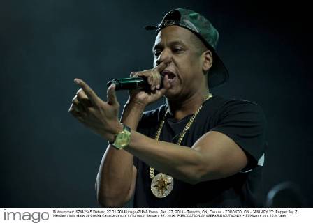 Jan. 27, 2014 - Toronto, ON, Canada - TORONTO, ON - JANUARY 27: Rapper Jay Z Monday night show at the Air Canada Centre in Toronto, January 27, 2014. - ZUMArms