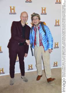Andreas Weinek und Wigald Boning bei der Präsentation der Programmhighlights und Eigenproduktionen 2016 der TV-Sender HISTORY und A&E im Restaurants Gandl. München, 08.12.2015 Foto:xP.xSchönbergerx xFuturexImage