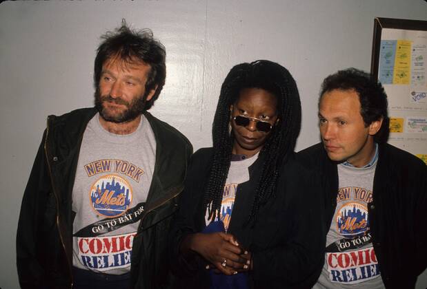 ROBIN WILLIAMS Whoopi Goldberg Billy Crystal 1990.f9934.Supplied by Photos, inc. - ZUMAg49