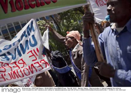 Feb 23, 2013 - Nairobi, Kenya - Demonstration in Nairobi against the violence that followed the 2007 elections and calling for peaceful elections next 4th of March. - ZUMAr11