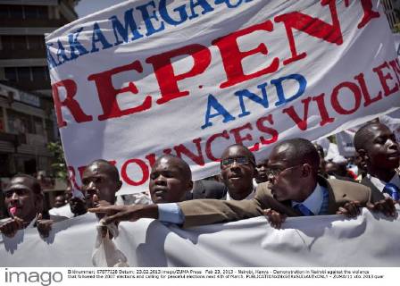 Feb 23, 2013 - Nairobi, Kenya - Demonstration in Nairobi against the violence that followed the 2007 elections and calling for peaceful elections next 4th of March. - ZUMAr11
