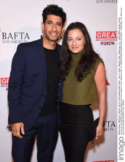 Jan. 9, 2016 - Beverly Hills, California, U.S. - Raza Jaffrey & Lara Pulver arrives for the BAFTA Tea Party 2016 at the Four Season Hotel. Beverly Hills U.S. - ZUMAo05_