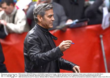 George Clooney arrives for the Hail, Caesar press conference at the 66th Berlin International Film Festival Berlinale 2016 on February 11, 2016in Berlin, Germany. Foto:xC.xNiehausx xFuturexImage