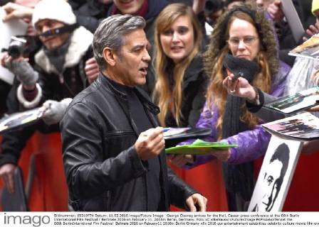 George Clooney arrives for the Hail, Caesar press conference at the 66th Berlin International Film Festival Berlinale 2016 on February 11, 2016in Berlin, Germany. Foto:xC.xNiehausx xFuturexImage