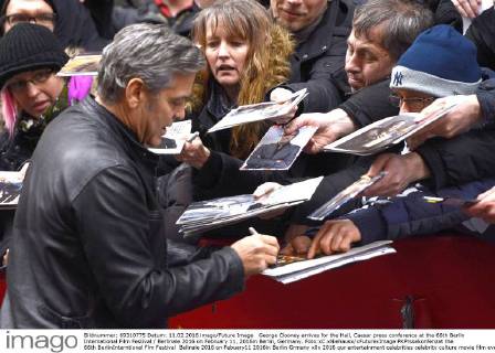 George Clooney arrives for the Hail, Caesar press conference at the 66th Berlin International Film Festival Berlinale 2016 on February 11, 2016in Berlin, Germany. Foto:xC.xNiehausx xFuturexImage