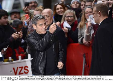 George Clooney arrives for the Hail, Caesar press conference at the 66th Berlin International Film Festival Berlinale 2016 on February 11, 2016in Berlin, Germany. Foto:xC.xNiehausx xFuturexImage