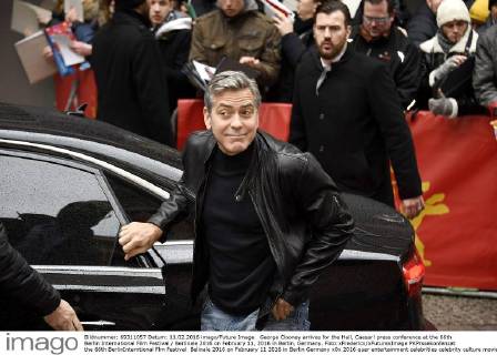 George Clooney arrives for the Hail, Caesar! press conference at the 66th Berlin International Film Festival Berlinale 2016 on February 11, 2016 in Berlin, Germany. Foto:xFredericx xFuturexImage