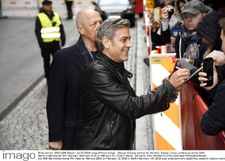 George Clooney arrives for the Hail, Caesar! press conference at the 66th Berlin International Film Festival Berlinale 2016 on February 11, 2016 in Berlin, Germany. Foto:xFredericx xFuturexImage