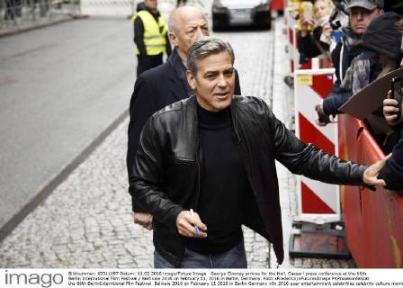 George Clooney arrives for the Hail, Caesar! press conference at the 66th Berlin International Film Festival Berlinale 2016 on February 11, 2016 in Berlin, Germany. Foto:xFredericx xFuturexImage