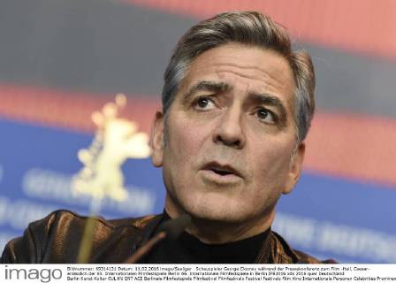 Schauspieler George Clooney während der Pressekonferenz zum Film -Hail, Caesar- anlässlich der 65. Internationalen Filmfestspiele Berlin 66. Internationale Filmfestspiele in Berlin IFB2016