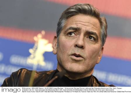 Schauspieler George Clooney während der Pressekonferenz zum Film -Hail, Caesar- anlässlich der 65. Internationalen Filmfestspiele Berlin 66. Internationale Filmfestspiele in Berlin IFB2016