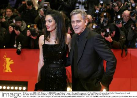 George Clooney and wife Amal Alamuddin attending the Hail Caesar! premiere at the 66th Berlin International Film Festival Berlinale 2016 at Berlinale Palast on February 11, 2016 in Berlin, Germany. Foto:xD.xBedrosianx xFuturexImage
