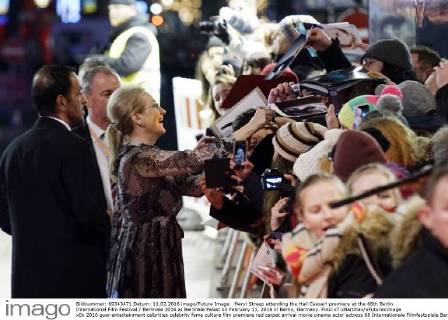 Meryl Streep attending the Hail Caesar! premiere at the 66th Berlin International Film Festival Berlinale 2016 at Berlinale Palast on February 11, 2016 in Berlin, Germany. Foto:xT.xBartillax xFuturexImage
