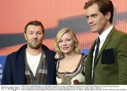 Joel Edgerton, Kirsten Dunst and Michael Shannon during the Midnight Special press conference at the 66th Berlin International Film Festival Berlinale 2016 on February 12, 2016 in Berlin, Germany. Foto:xC.xNiehausx xFuturexImage