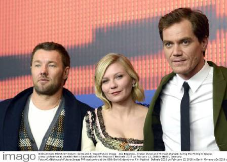 Joel Edgerton, Kirsten Dunst and Michael Shannon during the Midnight Special press conference at the 66th Berlin International Film Festival Berlinale 2016 on February 12, 2016 in Berlin, Germany. Foto:xC.xNiehausx xFuturexImage