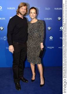 Henning Baum und Claudia Michelsen bei der ARD Blue Hour 2016 Party im Rahmen der Berlinale 2016 66. Internationale Filmfestspiele Berlin im Museum für Kommunikation. Berlin, 12.02.2016 Foto:xC.xNiehausx xFuturexImage