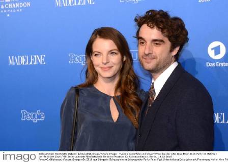 Yvonne Catterfeld und Oliver Wnuk bei der ARD Blue Hour 2016 Party im Rahmen der Berlinale 2016 66. Internationale Filmfestspiele Berlin im Museum für Kommunikation. Berlin, 12.02.2016 Foto:xC.xNiehausx xFuturexImage