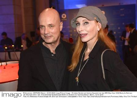 Christian Berkel und Andrea Sawatzki bei der ARD Blue Hour 2016 Party im Rahmen der Berlinale 2016 66. Internationale Filmfestspiele Berlin im Museum für Kommunikation. Berlin, 12.02.2016 Foto:xC.xNiehausx xFuturexImage