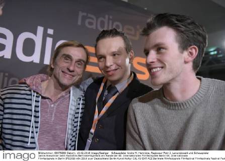 Schauspieler Andre M. Hennicke, Regisseur Piotr J. Lewandowski und Schauspieler Jannis Niewöhner beim RadioEins Berlinale-Nighttalk am Rande der 66. Internationalen Filmfestspiele Berlin 66. Internationale Filmfestspiele in Berlin IFB2016