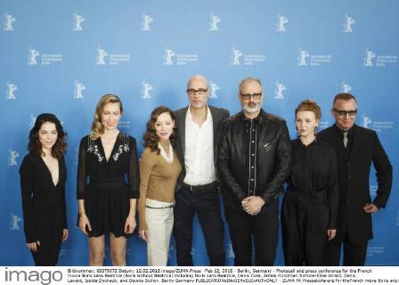 Feb 12, 2016 - Berlin, Germany - Photocall and press conference for the French movie Boris sans Beatrice (Boris without Beatrice) including Boris sans Beatrice, Denis Cote, James Hyndman.Simone-Elise Girard, Denis Lavant, Isolda Dychauk, and Dounia Sichov. Berlin Germany  - ZUMA