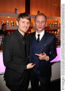 Axel Schreiber und Robert Stadlober beim Empfang vom Medienboard Berlin Brandenburg im Rahmen der 66. Berlinale am 13.02.2016 in Berlin 66. Berlinale 2016, Medienboard Empfang in Berlin 