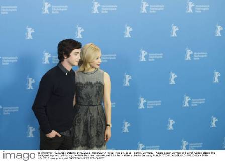 Feb 14, 2016 - Berlin, Germany - Actors Logan Lerman and Sarah Gadon attend the Indignation photo call during the 66th Berlinale International Film Festival Berlin Berlin Germany  - ZUMA
