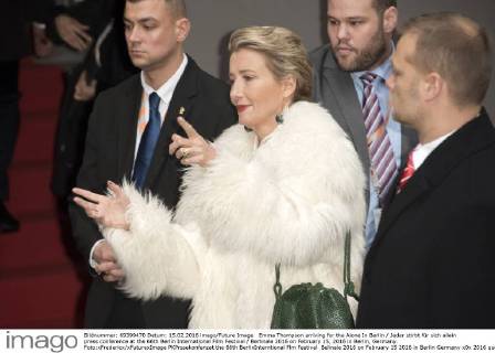 Emma Thompson arriving for the Alone In Berlin Jeder stirbt für sich allein press conference at the 66th Berlin International Film Festival Berlinale 2016 on February 15, 2016 in Berlin, Germany. Foto:xFredericx xFuturexImage