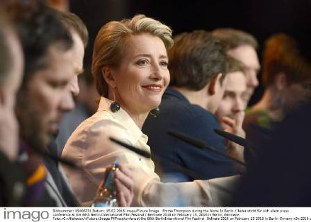 Emma Thompson during the Alone In Berlin Jeder stirbt für sich allein press conference at the 66th Berlin International Film Festival Berlinale 2016 on February 15, 2016 in Berlin, Germany. Foto:xC.xNiehausx xFuturexImage