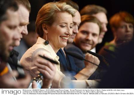 Emma Thompson during the Alone In Berlin Jeder stirbt für sich allein press conference at the 66th Berlin International Film Festival Berlinale 2016 on February 15, 2016 in Berlin, Germany. Foto:xC.xNiehausx xFuturexImage