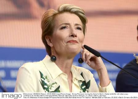 Emma Thompson during the Alone In Berlin Jeder stirbt für sich allein press conference at the 66th Berlin International Film Festival Berlinale 2016 on February 15, 2016 in Berlin, Germany. Foto:xC.xNiehausx xFuturexImage