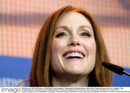 Schauspielerin Julianne Moore während der Pressekonferenz zum Film -Maggie s Plan- anlässlich der 66. Internationalen Filmfestspiele Berlin snapshot-photography K.M.Krause