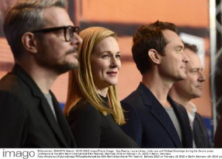 Guy Pearce, Laura Linney, Jude Law und Michael Grandage during the Genius press conference at the 66th Berlin International Film Festival Berlinale 2016 on February 16, 2016 in Berlin, Germany. Foto:xFredericx xFuturexImage