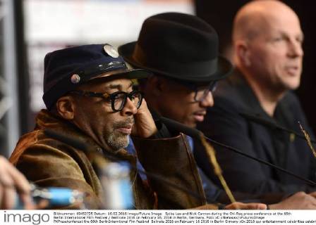 Spike Lee and Nick Cannon during the Chi-Raq press conference at the 66th Berlin International Film Festival Berlinale 2016 on February 16, 2016 in Berlin, Germany. Foto:xC.xNiehausx xFuturexImage
