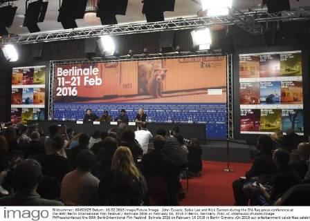 John Cusack, Spike Lee and Nick Cannon during the Chi-Raq press conference at the 66th Berlin International Film Festival Berlinale 2016 on February 16, 2016 in Berlin, Germany. Foto:xC.xNiehausx xFuturexImage