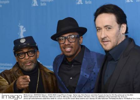 Spike Lee, Nick Cannon and John Cusack during the Chi-Raq photocall at the 66th Berlin International Film Festival Berlinale 2016 on February 16, 2016 in Berlin, Germany. Foto:xC.xNiehausx xFuturexImage
