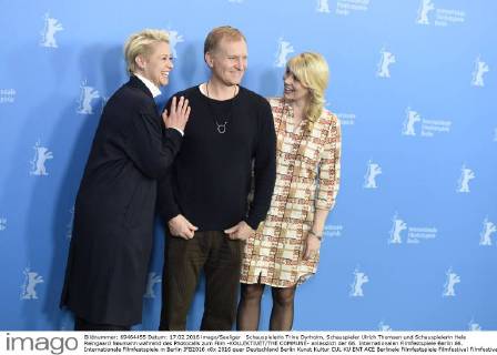 Schauspielerin Trine Dyrholm, Schauspieler Ulrich Thomsen und Schauspielerin Hele Reingaard Neumann während des Photocalls zum Film -KOLLEKTIVET THE COMMUNE- anlässlich der 66. Internationalen Filmfestspiele Berlin 66. Internationale Filmfestspiele in Berlin IFB2016