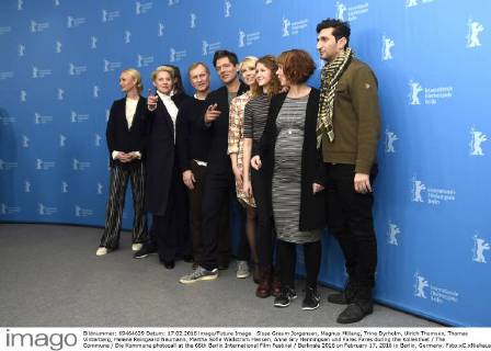 Sisse Graum Jorgensen, Magnus Millang, Trine Dyrholm, Ulrich Thomsen, Thomas Vinterberg, Helene Reingaard Neumann, Martha Sofie Wallstrom Hansen, Anne Gry Henningsen und Fares Fares during the Kollektivet The Commune Die Kommune photocall at the 66th Berlin International Film Festival Berlinale 2016 on February 17, 2016 in Berlin, Germany. Foto:xC.xNiehausx xFuturexImage