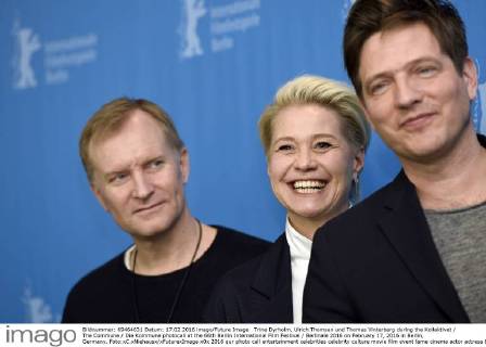 Trine Dyrholm, Ulrich Thomsen und Thomas Vinterberg during the Kollektivet The Commune Die Kommune photocall at the 66th Berlin International Film Festival Berlinale 2016 on February 17, 2016 in Berlin, Germany. Foto:xC.xNiehausx xFuturexImage