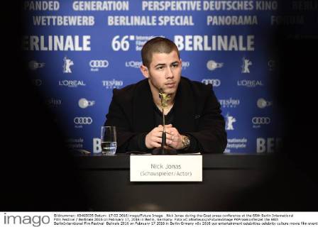 Nick Jonas during the Goat press conference at the 66th Berlin International Film Festival Berlinale 2016 on February 17, 2016 in Berlin, Germany. Foto:xC.xNiehausx xFuturexImage