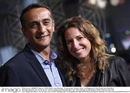 Schauspieler Heitham Omari und Regisseurin Elite Zexer beim RadioEins Berlinale-Nighttalk am Rande der 66. Internationalen Filmfestspiele Berlin 66. Internationale Filmfestspiele in Berlin IFB2016