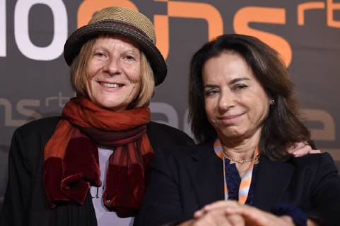 Regisseurin Monika Treut und Protagonistin Yvonne Bezerra de Mello beim RadioEins Berlinale-Nighttalk am Rande der 66. Internationalen Filmfestspiele Berlin 66. Internationale Filmfestspiele in Berlin IFB2016