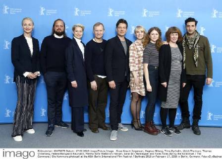 Sisse Graum Jorgensen, Magnus Millang, Trine Dyrholm, Ulrich Thomsen, Thomas Vinterberg, Helene Reingaard Neumann, Martha Sofie Wallstrom Hansen, Anne Gry Henningsen and Fares Fares during the Kollektivet The Commune Die Kommune photocall at the 66th Berlin International Film Festival Berlinale 2016 on February 17, 2016 in Berlin, Germany. Foto:xD.xBedrosianx xFuturexImage