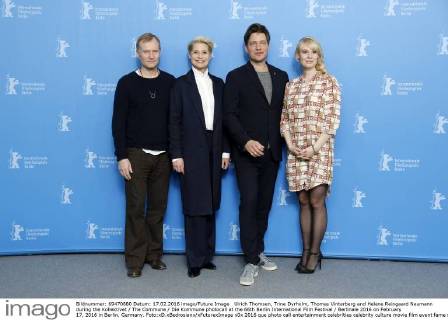Ulrich Thomsen, Trine Dyrholm, Thomas Vinterberg and Helene Reingaard Neumann during the Kollektivet The Commune Die Kommune photocall at the 66th Berlin International Film Festival Berlinale 2016 on February 17, 2016 in Berlin, Germany. Foto:xD.xBedrosianx xFuturexImage
