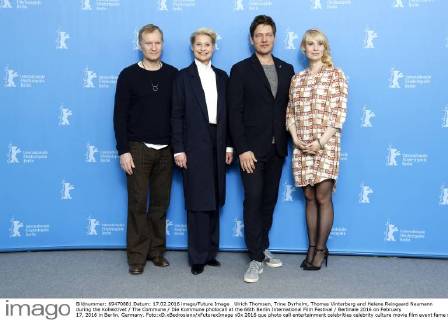 Ulrich Thomsen, Trine Dyrholm, Thomas Vinterberg and Helene Reingaard Neumann during the Kollektivet The Commune Die Kommune photocall at the 66th Berlin International Film Festival Berlinale 2016 on February 17, 2016 in Berlin, Germany. Foto:xD.xBedrosianx xFuturexImage