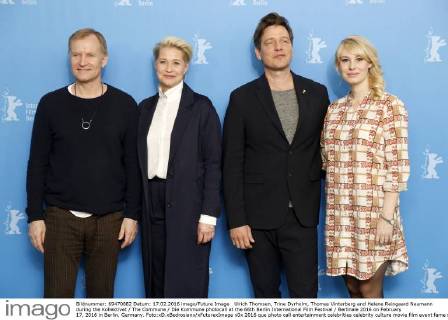 Ulrich Thomsen, Trine Dyrholm, Thomas Vinterberg and Helene Reingaard Neumann during the Kollektivet The Commune Die Kommune photocall at the 66th Berlin International Film Festival Berlinale 2016 on February 17, 2016 in Berlin, Germany. Foto:xD.xBedrosianx xFuturexImage